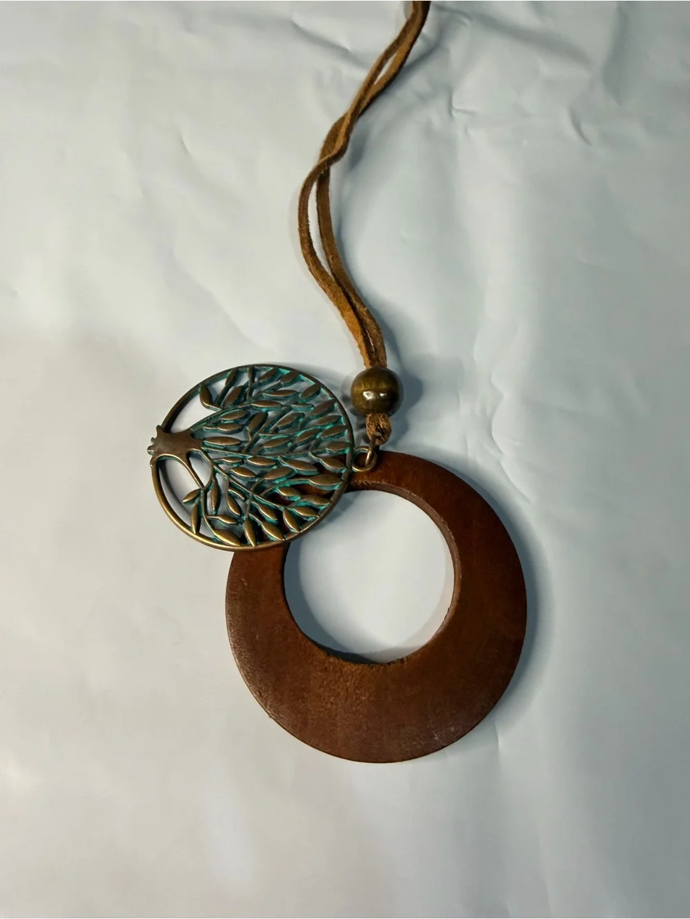 Handcrafted Brown Tree of Life Pendant Necklace for Women